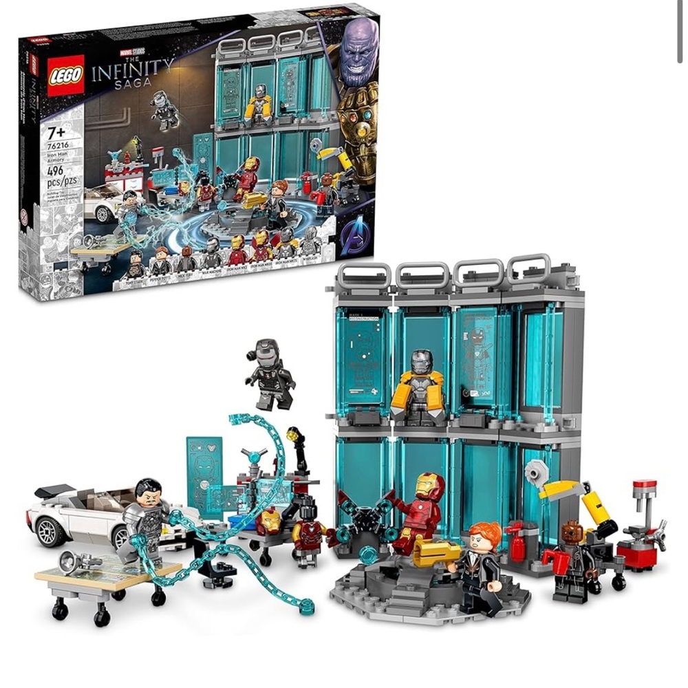 Lego Marvel Iron Man Armory Toy Building Set 76216